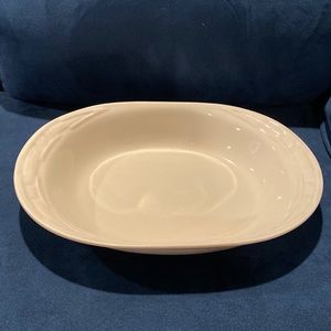 Longaberger Ivory Ceramic Woven Traditions Casserole Dish Cookware